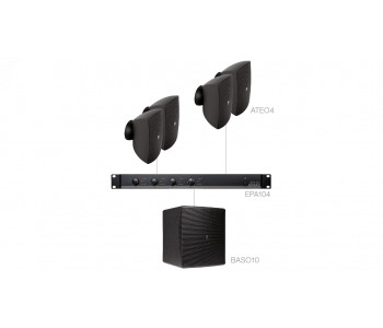 Акустическая система ATEO4х2BAS настенные динамики + сабвуфер Audac 365Вт